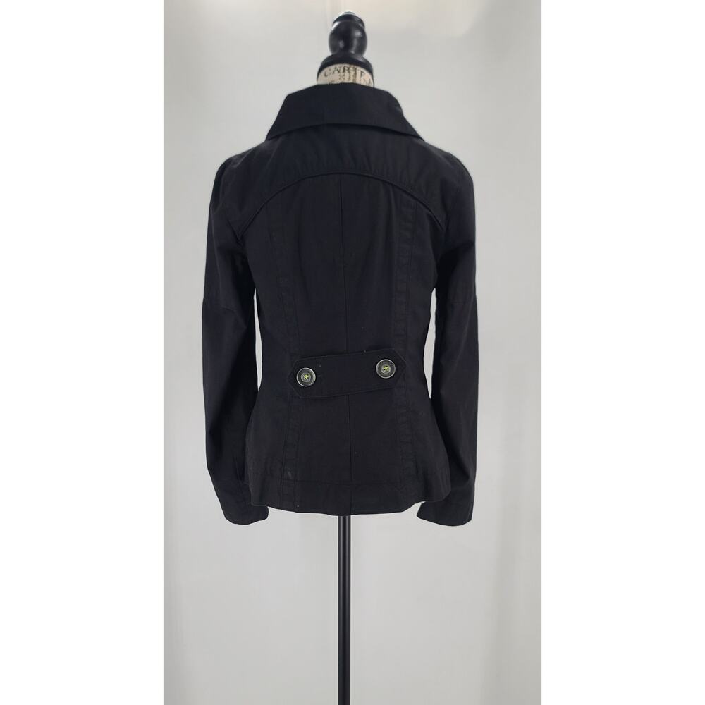 Soia & Kyo funnel neck Cotton black asymmetrical jacket ladies black Size Small - Picture 2 of 9